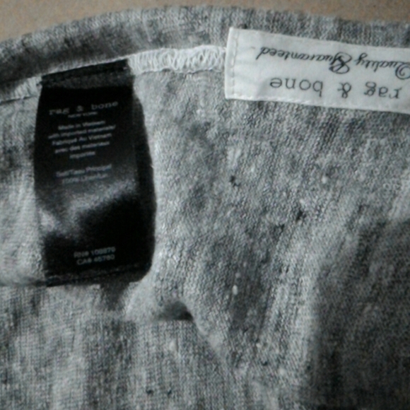 Rag & Bone Owen Slub Linen T-Shirt XL 09/24 - Picture 10 of 10